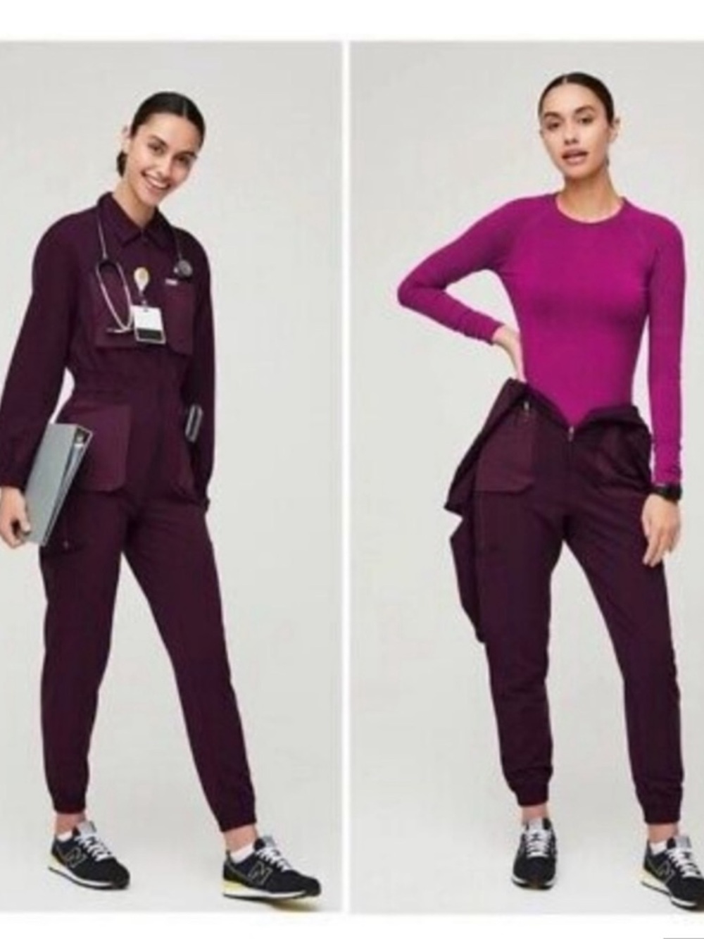 FIGS Chennai Jumpsuit in Plum